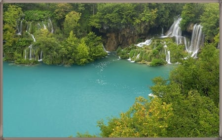 SPRINGS LAKE - waterfalls, forest, nature, lakes