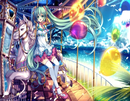 Hatsune Miku - hatsune, anime, miku, girl