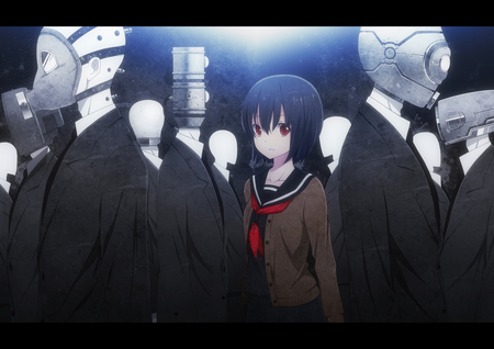 School - tie, original, lacosoregashi, seifuku, red eyes, male, short hair, mask, black hair