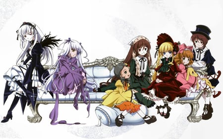 Rozen Maiden Girls - white, girls, anime, cute, blonde