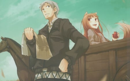 Spice And Wolf - anime, spice, wolf, red, girl