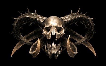 Skull - hd, demon, dark, skull