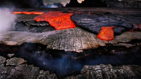 Laba - volcano, laba, fire, river