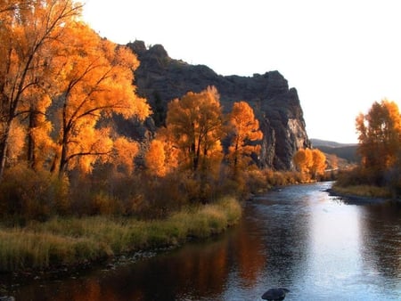 Sunrise over Colorado River - river, sun, sky, rise