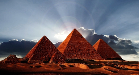 Pyramid - nature, sky, cloud, sun, pyramid