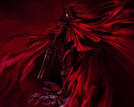 final fantasy - red, artistic, game, dark, abstract