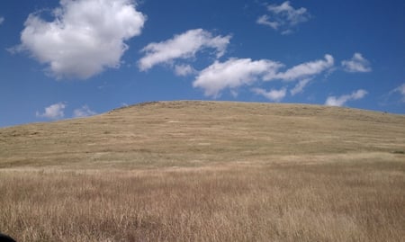 Big Sky - clouds, blue, fields, grass, sky