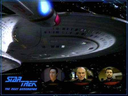 The Next Generation's Big Three - tng, star trek, data, riker, picard