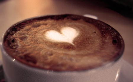 for all who love coffee - milk, milk foam, heart, coffee, love, cup