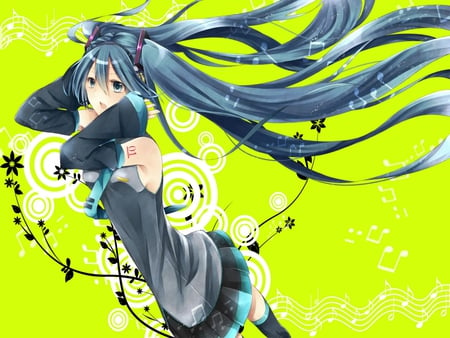 Cute Miku - miku, volcaloid, classic, girl, cute, new, wall