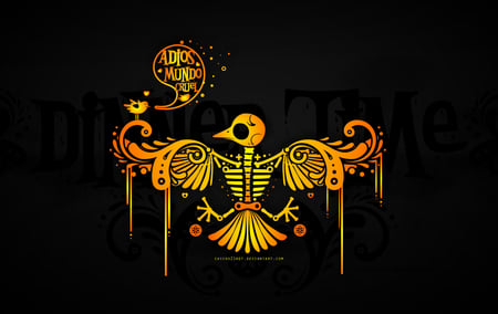 Dead wings - holiday, dia de los muertos, bird, mexican