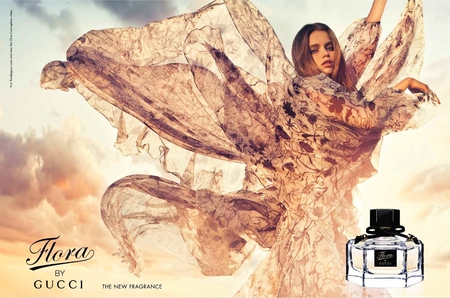 Flora by Gucci - gucci, top model, peach, photography, fashion, parfum, flora, vogue fragance, beautiful