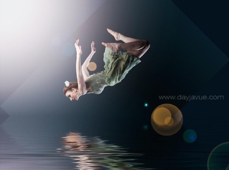 Swan dive - nice, abstractm, dark, photography, water, dive