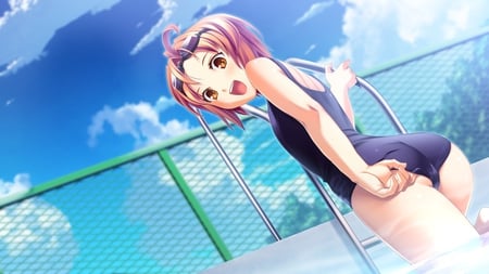 Anime - smile, swimming suit, hot, girl, cute, sexy