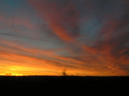 GOLDEN CLOUDS - clouds, sunset, nature, sun