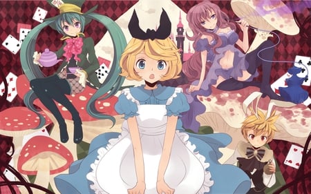 Volcaloid & Touhou Squad - touhou, new, halloween, classic, anime, volcaloid