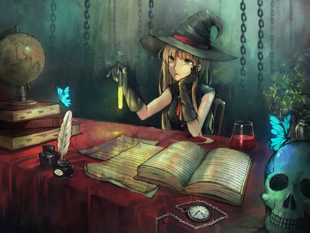 Cute Hotti Witch - witch, beauty, wall, anime, new