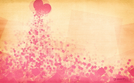 flying heart - flying, pink water, pink, heart, flying heart