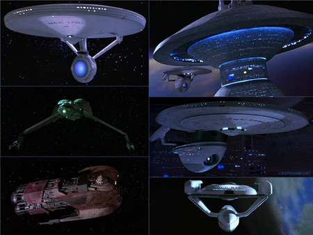 Star Trek 3 Ships - uss enterprise, spock, tsfs, star trek iii