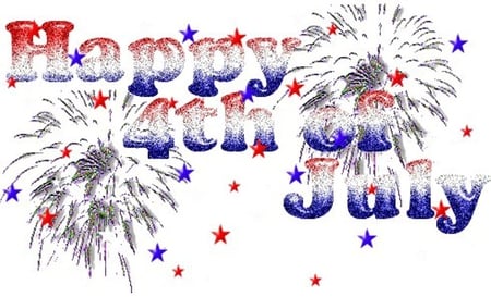 HAPPY JULY 4th - independence day, fire works, holiday, july 4th