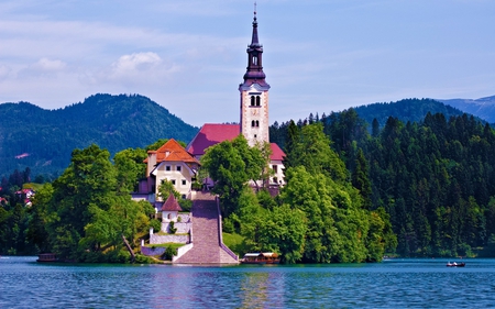 island on lake bled - beauty, nature, pretty, photography, water, island