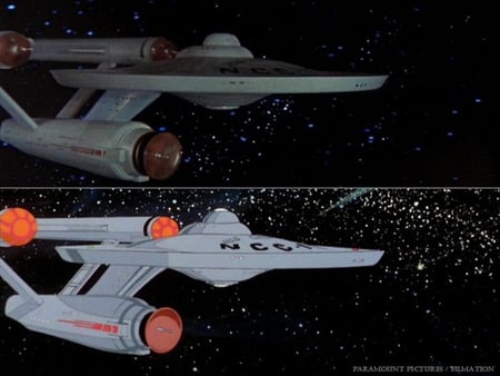 Live Action/Animated Enterprise - star trek, enterprise, animated star trek, starship enterprise