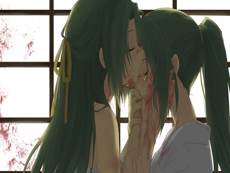 Blood Sister - beauty, wall, game, anime, shino, vn, new, classic, higurashi, mion