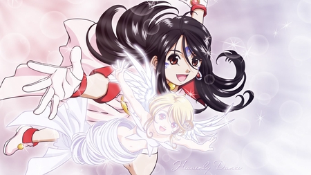 Heavenly Dance - women, flying, pretty, angel, anime