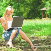 A Girl With Laptop !!!