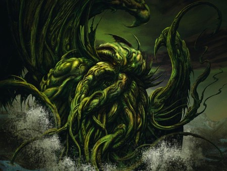 The Great Cthulhu Ihe Ihe Fh'tagn Cthulhu - oktopode, lovecroft, h p lovecroft, cthulhu, horror, god, fantasy, cthulhu myth