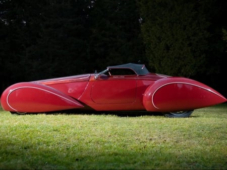 Deco Rides Boattail Speedster - retro, car, convertible, custom, speedster, boattail, rides, deco