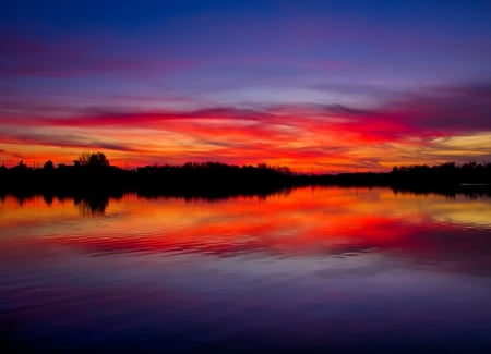 reflection - nature, sky, beach, sunset