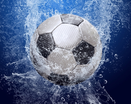 WATER FOOTBALL - water, football, cg, 3d