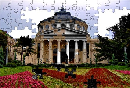 Under Construction - nice, ancient, puzzle, architecture, flowers, structure