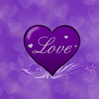 â€  love in a purple heart â€