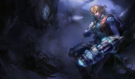 Ezreal - Pulse Fire - skin, champion, legaue of legend, machine, ezreal