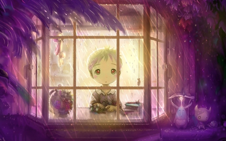 Christmas anime - christmas, december, anime, winter, holiday, season, window