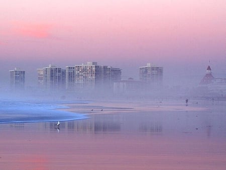 Foggy-Sunset-Coronado - picture, cool, sunset, foggy, coronado