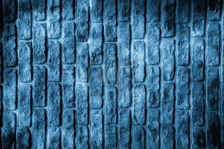 Blue Wall - blue, texture, brick, wall