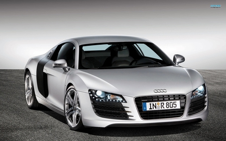 Audi R8 - which one else - silver, germany, fast, cool, audi, car, r8, desgin, grey