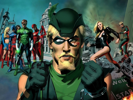 Green Arrow - comic, art, green, arrow