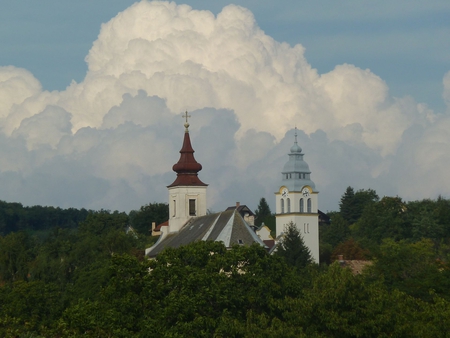 Temple of the King - beauty, sky, hungary, magic, peaceful, sun, colorful, amazing, clouds, szada, temple, landscape, wallpaper, nature, beautiful, blue, skies, colors