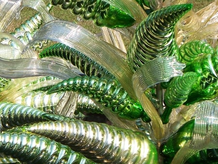 Art in Glass - green, abstract, glass, texture