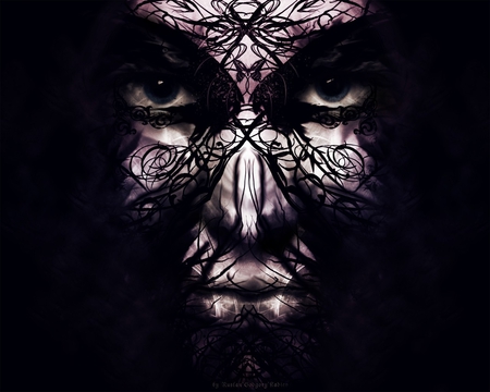 uiore87 - face, dark, fantasy, art