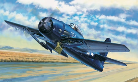 F8F Bearcat - airplane, bearcat, plane, drawing, ww2, painting, classic, navy, f8f, art, antique, wwii