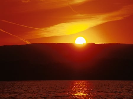 Sunset - sky, nature, water, sunset