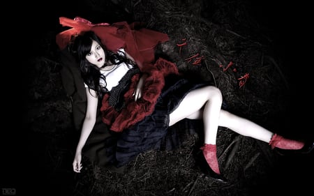 vampire - vampire, dark, babe, red