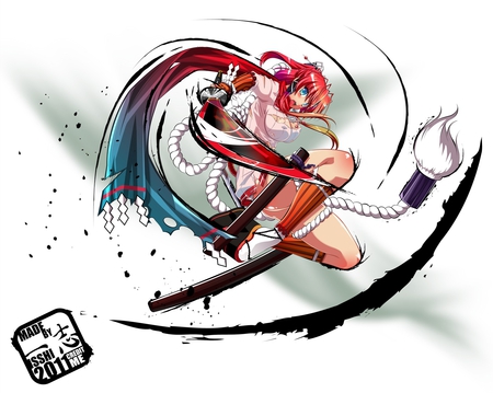 Jubei Yagyu - jubei yagyu, vector, female, hot, anime, sword, hyakka ryoran samurai girls