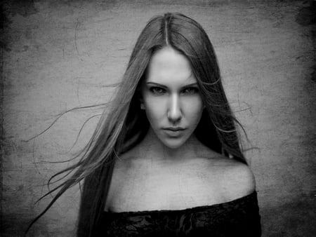 Have You Ever - face, black and white, portrait, woman