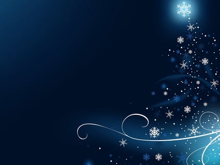 Christmas tree - christmas, december, holiday, blue, oranment, tree